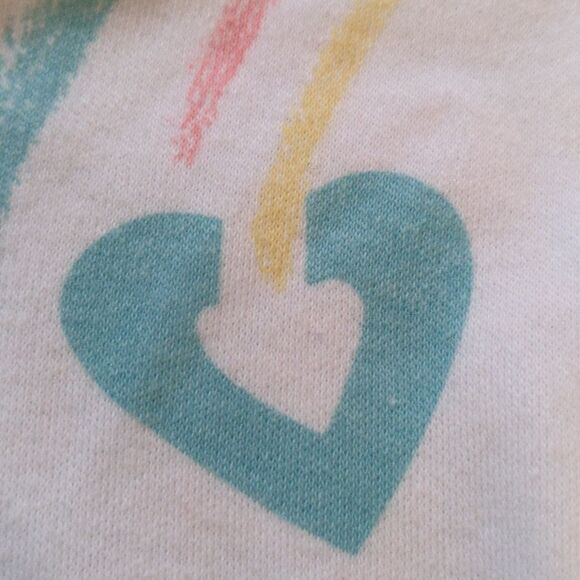 Healthtex vintage‎ white cropped rainbow sweatshirt size 4T - Picture 4 of 5